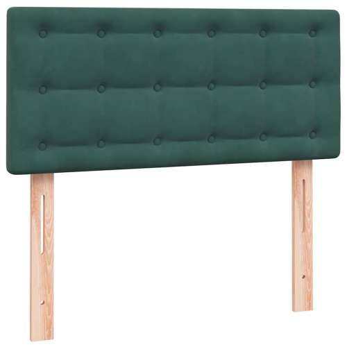 Box Spring krevet s madracem tamnozeleni 80x220 cm baršun - Tamnozelena 80 x 220 cm gumbi Cijena