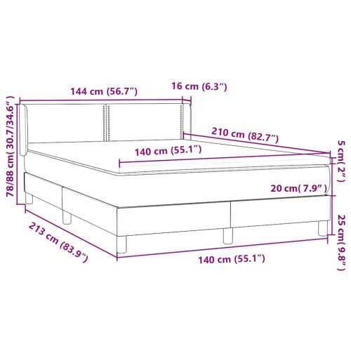 Krevet s oprugama i madracem ružičasti 140x210 cm baršunasti - Ružičasta 140 x 210 cm Obično s čavlima Cijena