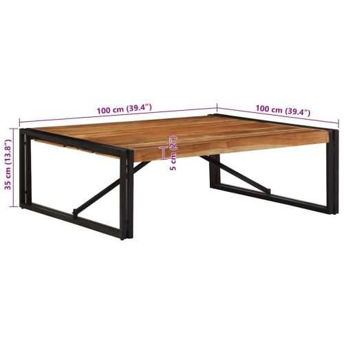 Stolić za kavu 100x100x35 cm od masivnog bagremovog drva - 100 x 100 x 35 cm 1 Masivno bagremovo drvo Cijena