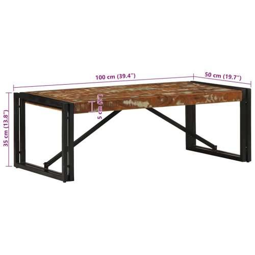Stolić za kavu višebojna 100x50x35 cm masivnog obnovljenog drva - 100 x 50 x 35 cm 1 masivno obnovljeno drvo Cijena