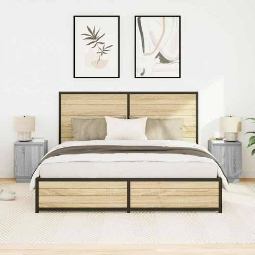 Noćni ormarići s LED svjetlima 2 kom boja hrasta 38x34x50 cm - Sivi hrast sonoma 2 Cijena
