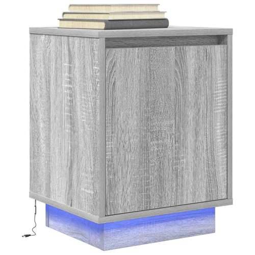 Noćni ormarići s LED svjetlima 2 kom boja hrasta 38x34x50 cm - Sivi hrast sonoma 2 Cijena