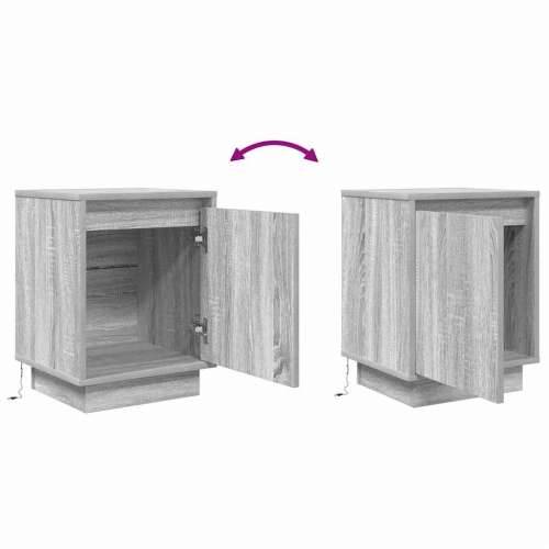 Noćni ormarići s LED svjetlima 2 kom boja hrasta 38x34x50 cm - Sivi hrast sonoma 2 Cijena