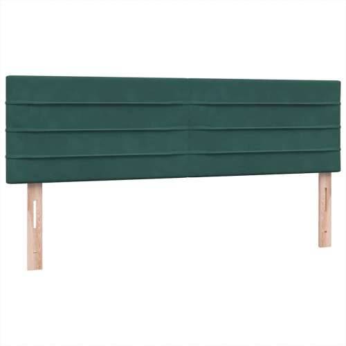 Box spring krevet s madracem tamnozeleni 140x210 cm baršunasti - Tamnozelena 140 x 210 cm vodoravne pruge Cijena