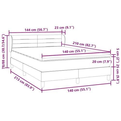 Box spring krevet s madracem tamnozeleni 140x210 cm baršunasti - Tamnozelena 140 x 210 cm vodoravne pruge Cijena