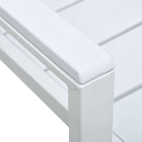 Vrtne stolice 4 kom bijele HDPE s izgledom drva Cijena