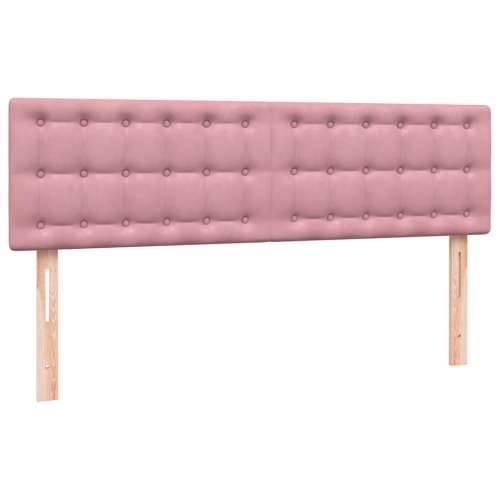 Krevet s oprugama i madracem ružičasti 140x210 cm baršunasti - Ružičasta 140 x 210 cm gumbi Cijena