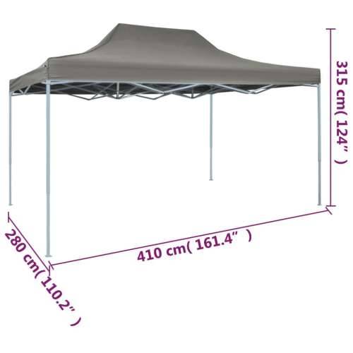 Profesionalni sklopivi šator za zabave 3 x 4 m čelični antracit Cijena