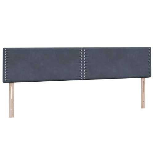 Box spring krevet s madracem tamnosivi 200x210 cm baršunasti - Tamno siva 200 x 210 cm Obično s čavlima Cijena