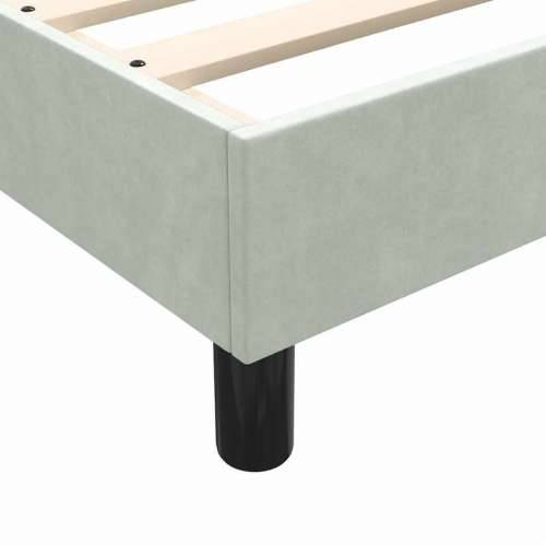 Box Spring krevet s madracem svijetlo sivi 90x210 cm baršun - 90 x 210 cm vodoravne pruge Svjetlosiva Cijena
