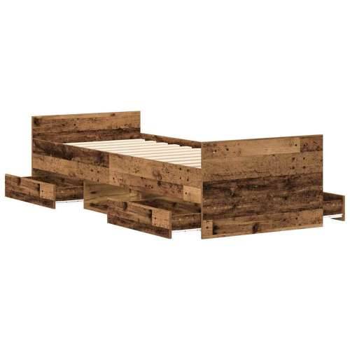 Okvir kreveta bez madraca staro drvo 100x200 cm - Staro drvo 100 x 200 cm Cijena