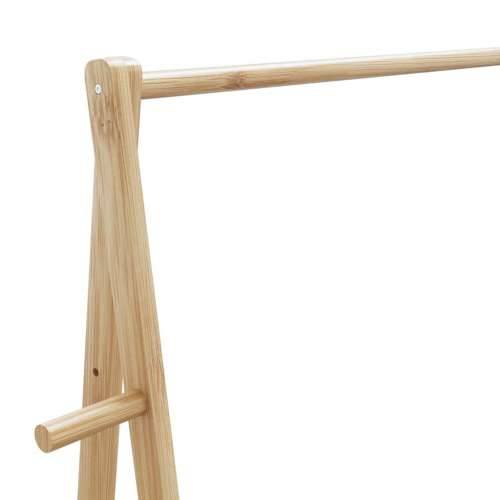 Stalak za odjeću s policama 96x45,5x150,5 cm od bambusa - 96 cm 1 bez kotača bambus Cijena