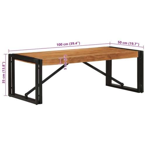 Stolić za kavu 100x50x35 cm od masivnog bagremovog drva - 100 x 50 x 35 cm 1 Masivno bagremovo drvo Cijena