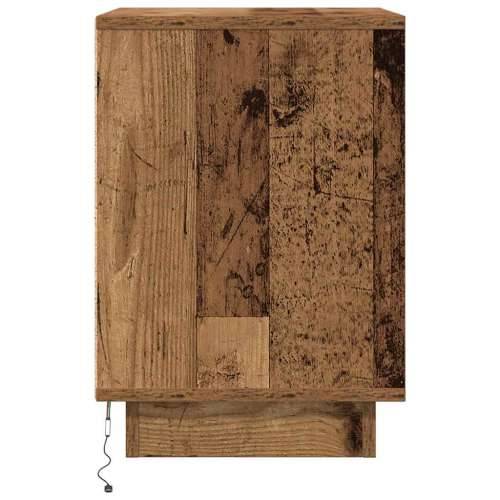 Noćni ormarići s LED svjetlima 2 kom boja drva 38x34x50 cm - Staro drvo 2 Cijena
