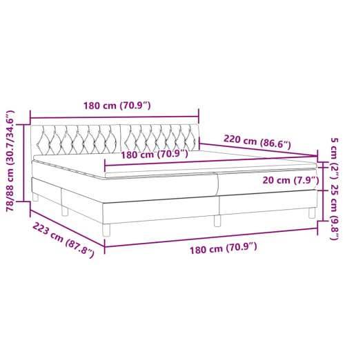 Box Spring krevet s madracem ružičasti 180x220 cm samt - Ružičasta 180 x 220 cm Dizajn s gumbima Cijena