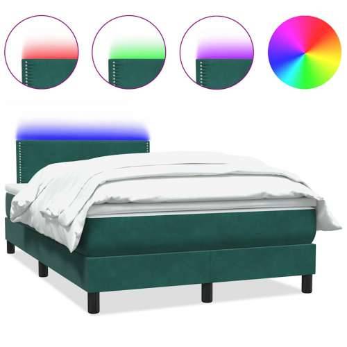 Box spring krevet s madracem tamnozeleni 120x210 cm baršunasti - Tamnozelena 120 x 210 Obično s čavlima Cijena