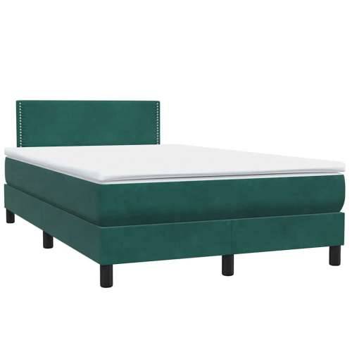 Box spring krevet s madracem tamnozeleni 120x210 cm baršunasti - Tamnozelena 120 x 210 Obično s čavlima Cijena