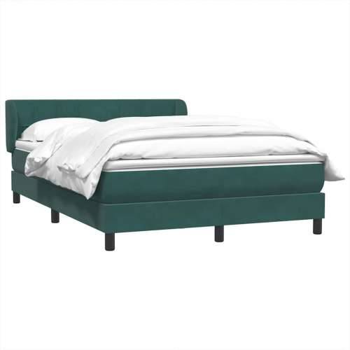 Box spring krevet s madracem tamnozeleni 140x210 cm baršunasti - Tamnozelena 140 x 210 cm Blok s kvadratima Cijena