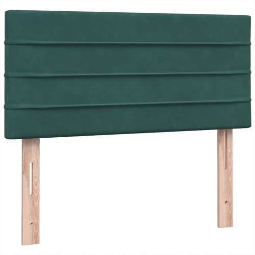 Box Spring krevet s madracem tamnozeleni 80x220 cm baršun - Tamnozelena 80 x 220 cm vodoravne pruge Cijena
