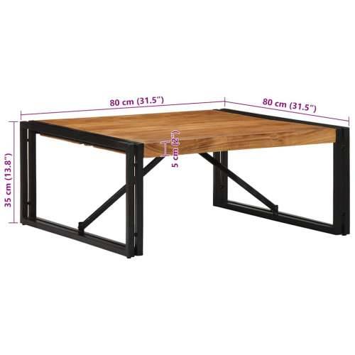 Stolić za kavu 80x80x35 cm od masivnog bagremovog drva - 80 x 80 x 35 cm 1 Masivno bagremovo drvo Cijena