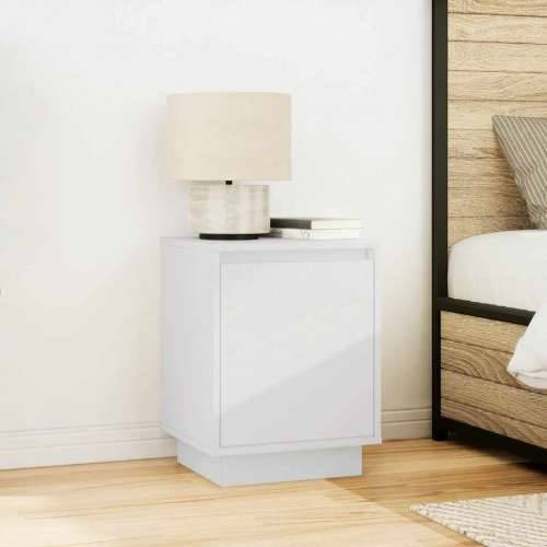 Noćni ormarići s LED svjetlima 2 kom bijeli 38x34x50 cm - Bijela 2 Cijena