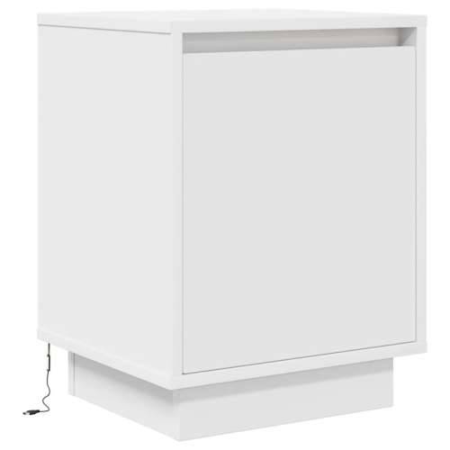 Noćni ormarići s LED svjetlima 2 kom bijeli 38x34x50 cm - Bijela 2 Cijena