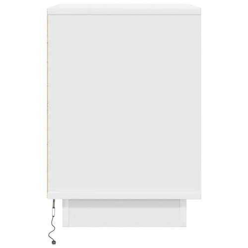 Noćni ormarići s LED svjetlima 2 kom bijeli 38x34x50 cm - Bijela 2 Cijena