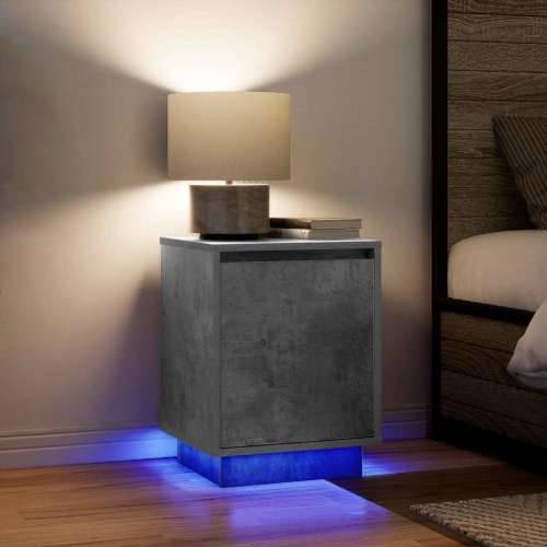 Noćni ormarići s LED svjetlima 2 kom boja betona 38x34x50 cm - Beton siva 2 Cijena