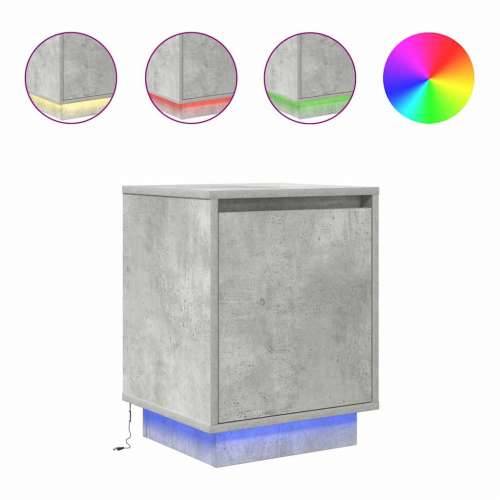 Noćni ormarići s LED svjetlima 2 kom boja betona 38x34x50 cm - Beton siva 2 Cijena