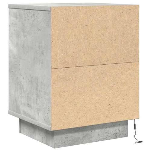 Noćni ormarići s LED svjetlima 2 kom boja betona 38x34x50 cm - Beton siva 2 Cijena