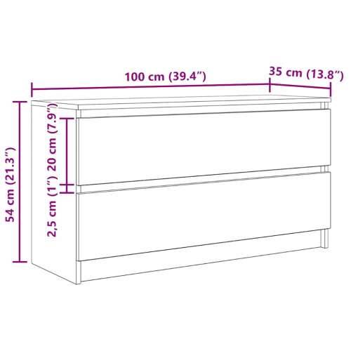 TV ormarić crni 100x35x54 cm od konstruiranog drva - Crna 1 100 cm Cijena
