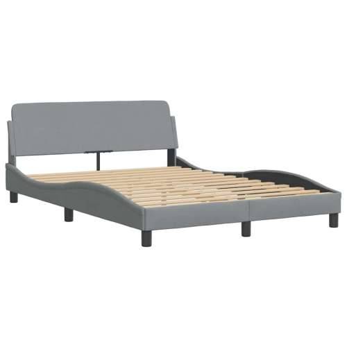 Okvir za krevet bez madraca svjetlosivi 140 x 190 cm od tkanine - Svjetlosiva 140 x 190 cm Cijena