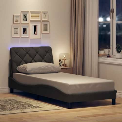 Okvir kreveta s LED-om bez madraca 90x200 cm od tkanine - Tamno siva 90 x 200 cm Cijena
