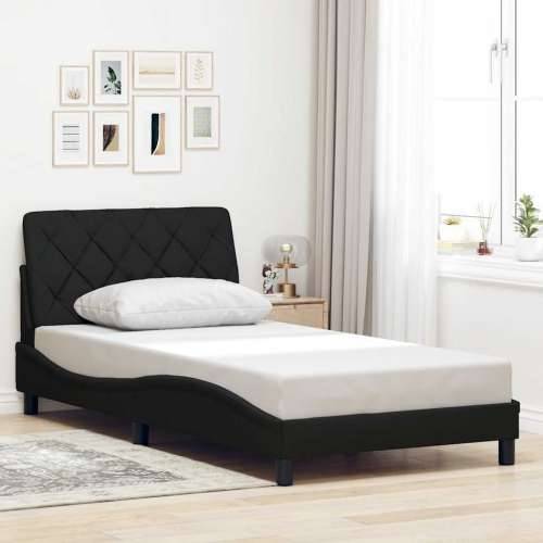 Okvir kreveta s LED-om bez madraca crni 100x200 cm od tkanine - Crna 100 x 200 cm Cijena