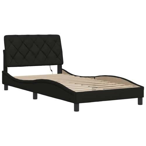 Okvir kreveta s LED-om bez madraca crni 100x200 cm od tkanine - Crna 100 x 200 cm Cijena