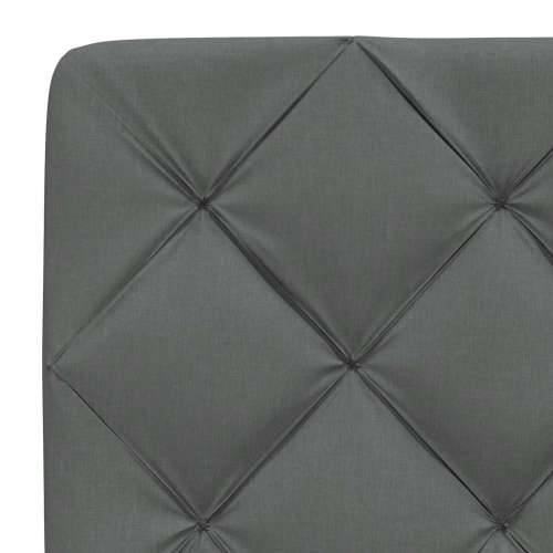 Okvir kreveta s LED-om bez madraca 140 x 190 cm od tkanine - Tamno siva 140 x 190 cm Cijena