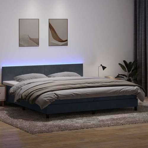 Box spring krevet s madracem tamnosivi 200x210 cm baršunasti - Tamno siva 200 x 210 cm Gladak dizajn Cijena