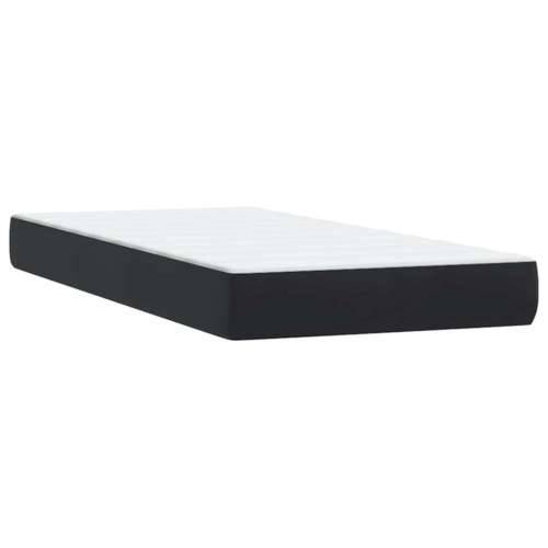 Box spring krevet s madracem crni 80 x 220 cm baršunasti - Crna 80 x 220 cm Obično s čavlima Cijena