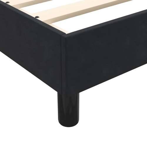 Box spring krevet s madracem crni 80 x 220 cm baršunasti - Crna 80 x 220 cm Obično s čavlima Cijena