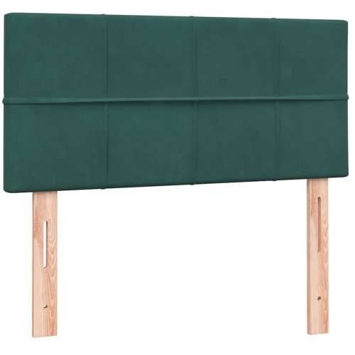 Box Spring krevet s madracem tamnozeleni 80x220 cm baršun - Tamnozelena 80 x 220 cm Blok s kvadratima Cijena