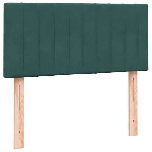 Box Spring krevet s madracem tamnozeleni 80x220 cm baršun - Tamnozelena 80 x 220 cm Okomite pruge Cijena