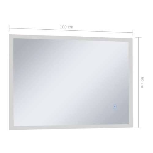 Kupaonsko LED zidno ogledalo sa senzorom na dodir 100 x 60 cm Cijena