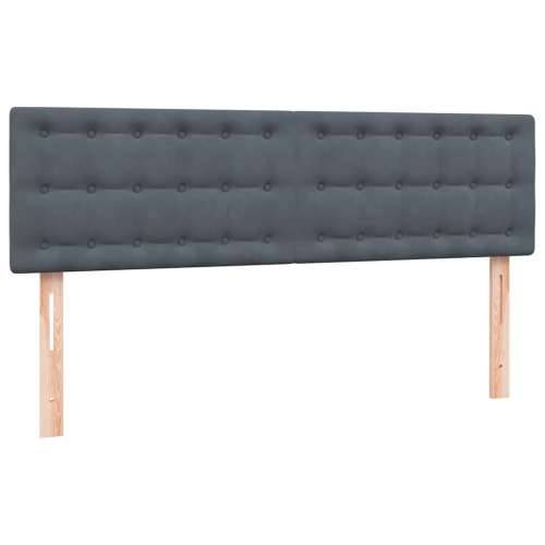Box spring krevet s madracem tamnosivi 140x210 cm baršunasti - Tamno siva 140 x 210 cm gumbi Cijena