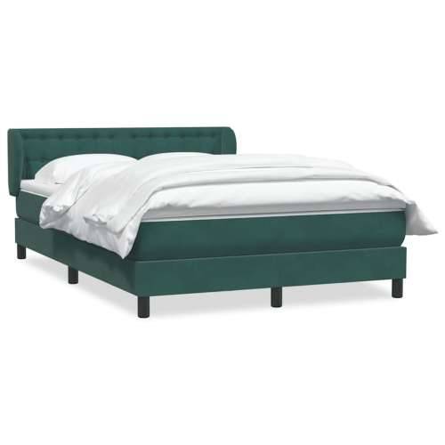 Box spring krevet s madracem tamnozeleni 140x210 cm baršunasti - Tamnozelena 140 x 210 cm gumbi Cijena