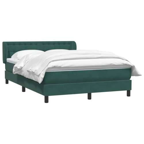 Box spring krevet s madracem tamnozeleni 140x210 cm baršunasti - Tamnozelena 140 x 210 cm gumbi Cijena