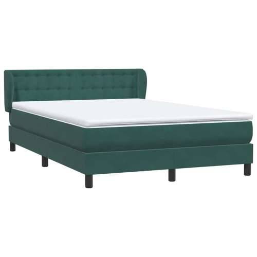 Box spring krevet s madracem tamnozeleni 140x210 cm baršunasti - Tamnozelena 140 x 210 cm gumbi Cijena