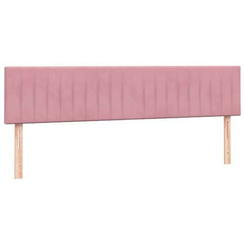 Box Spring krevet s madracem ružičasti 180x220 cm samt - Ružičasta 180 x 220 cm Okomite pruge Cijena