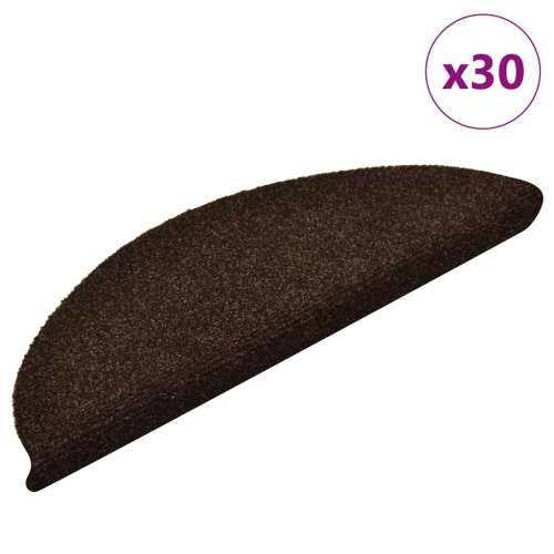 Ljepljivi tepisi za stepenice 30 kom tamnosmeđe 56x17x3 cm - Tamno smeđa 56 x 17 x 3 cm 30 Cijena
