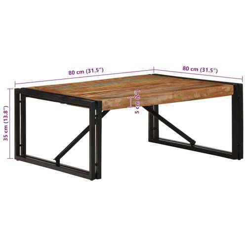 Stolić za kavu višebojna 80x80x35 cm masivnog obnovljenog drva - 80 x 80 x 35 cm 1 masivno obnovljeno drvo Cijena