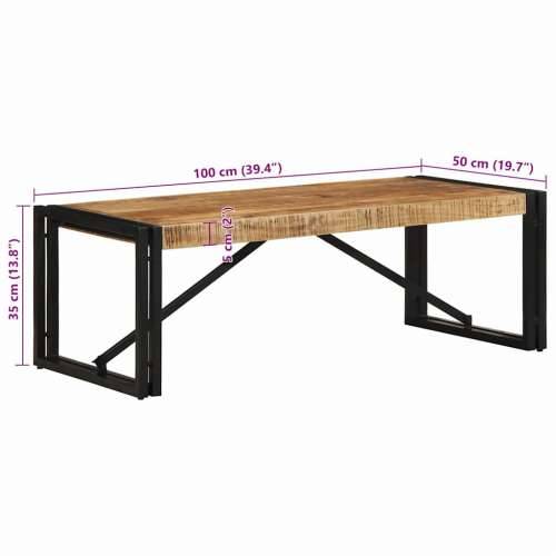 Stolić za kavu 100 x 50 x 35 cm od masivnog grubog drva manga - 100 x 50 x 35 cm 1 Grubo masivno drvo manga Cijena